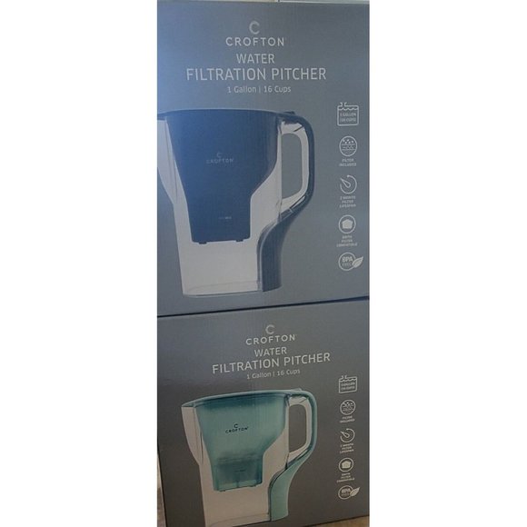 Crofton Dining Crofton Water Filtration Pitcher Gallon 16 Cups New